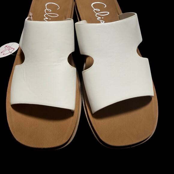 CELIA Raya H Band Slide - Womens White sandals slip on SZ/7 - Picture 7 of 12